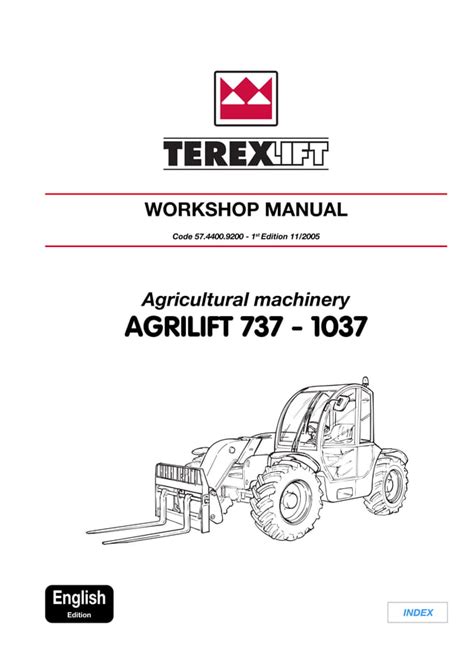 Terex Terexlift Agrilift 737 1037 Telescopic Handler Service Repair Manual Download