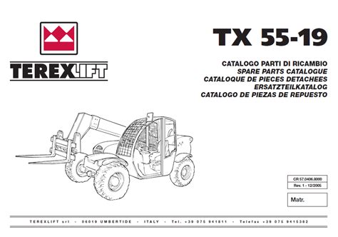 Terex Th 19 55 Telehandler Service Repair Manual Download