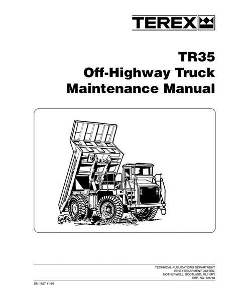 Terex Tr35 Off Highway Truck Service Repair Manual