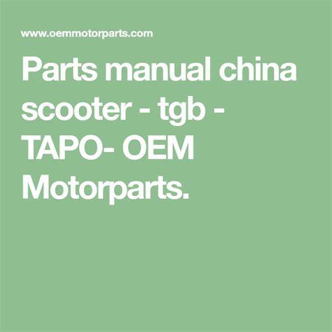 Tgb Tapo Manual