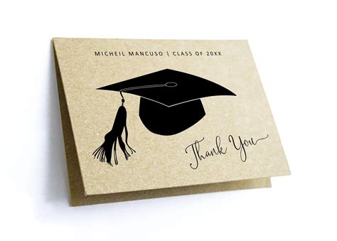 Thank You Card Template For Graduation