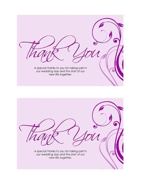 Thank You Card Templates Word