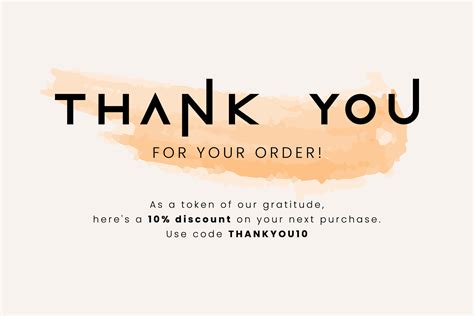 Thank You For Your Order Template