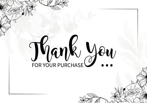 Thank You For Your Purchase Template