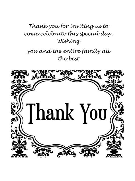 Thank You Note Template Word