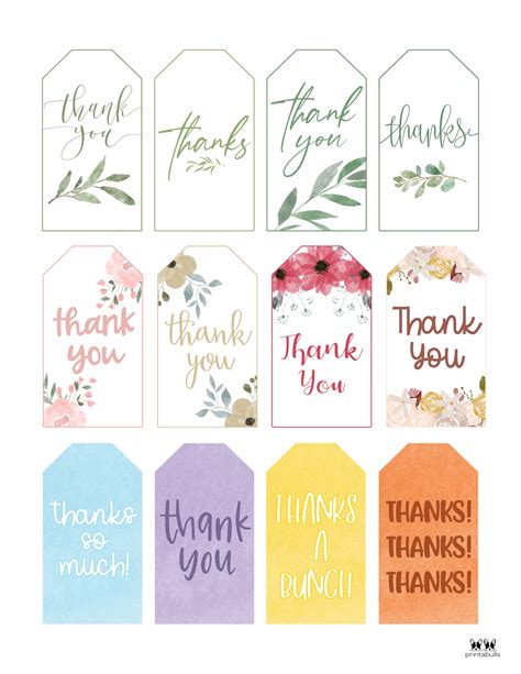 Thank You Printable Tags