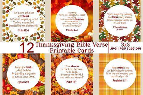 Thanksgiving Bible Verses Printable