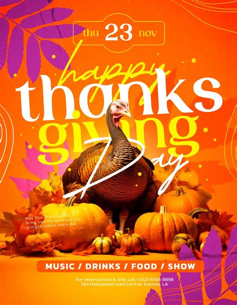 Thanksgiving Day Flyer Templates Free