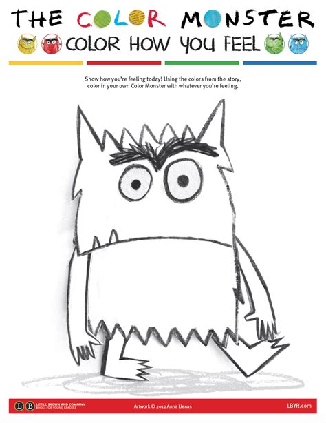The Color Monster Printable Free