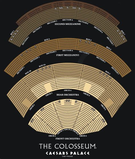 The Colosseum Caesars Palace Seating Chart