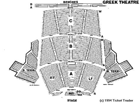The Greek Theater Seating Chart