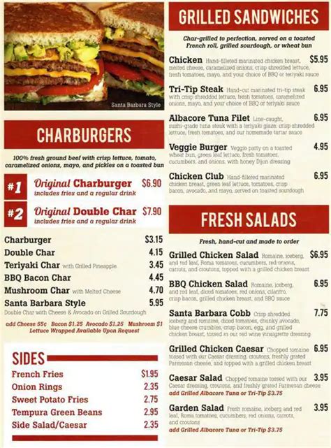 The Habit Printable Menu