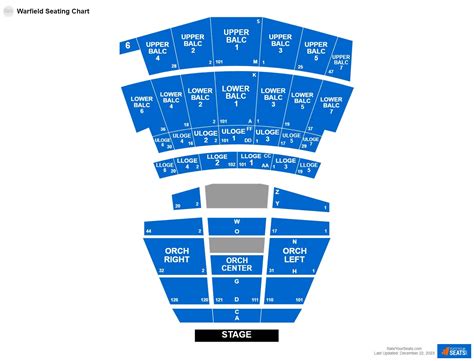 The Warfield Theater Seating Chart