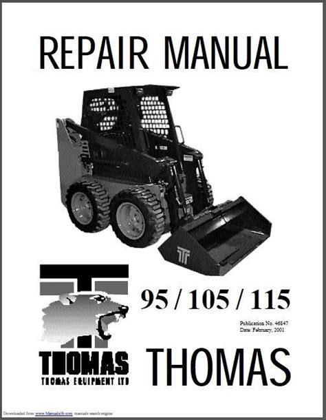 Thomas 95 105 115 Skid Steer Loader Service Repair Workshop Manual Download