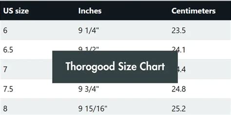 Thorogood Boots Size Chart