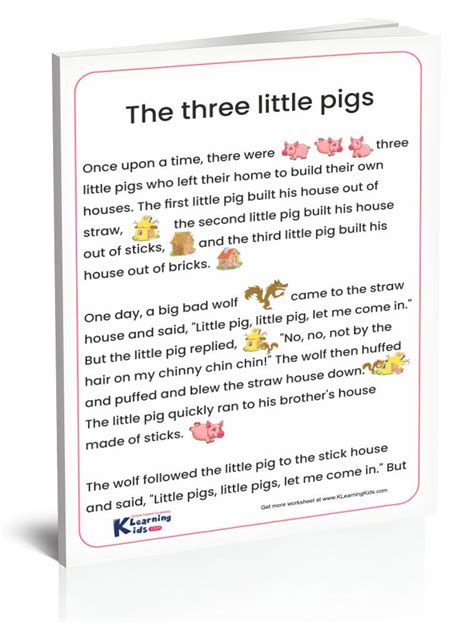 Three Little Pigs Story Printable Free