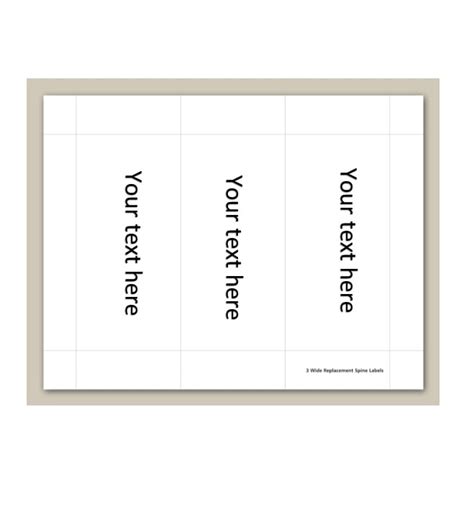 Three Ring Binder Spine Template