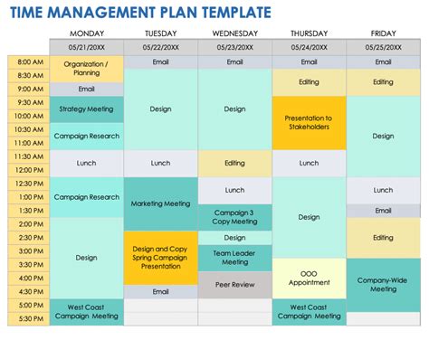 Time Management Templates