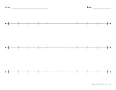 Time Number Line Printable 0 60 With Tick Marks