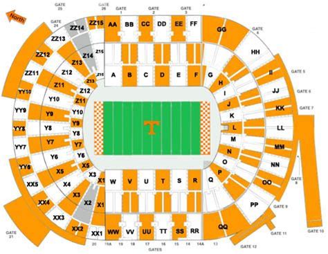 Tn Vols Stadium Seating Chart