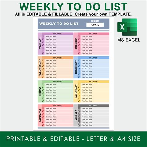 To Do List Template Xls