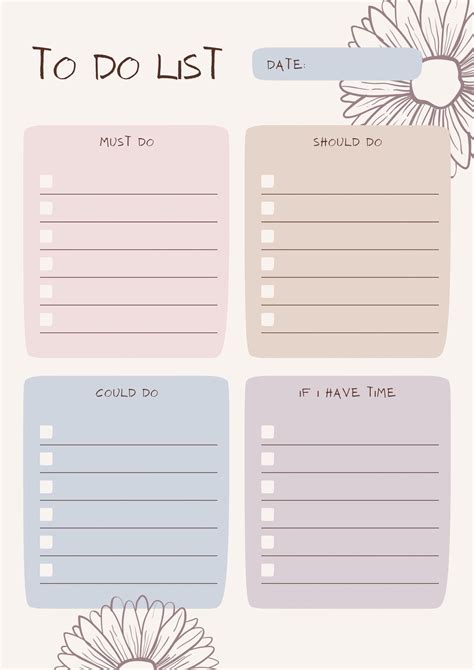 To Do List Templates Free