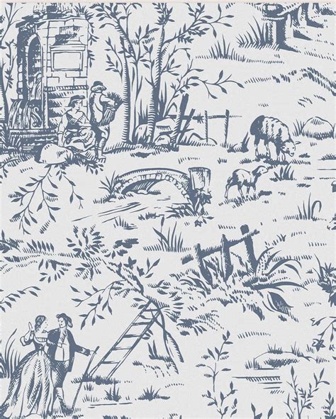 Toile de Jouy Tapet: Ein zeitloser Klassiker für Ihr Zuhause