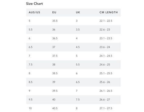 Tony Bianco Size Chart