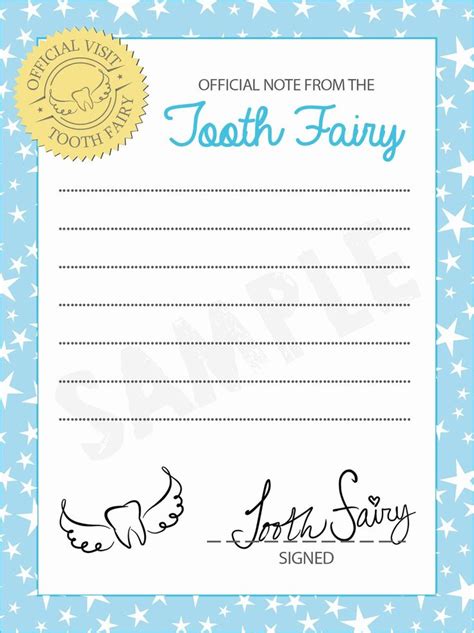 Tooth Fairy Letter Template Word Free