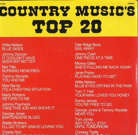 Top 20 Country Music Chart