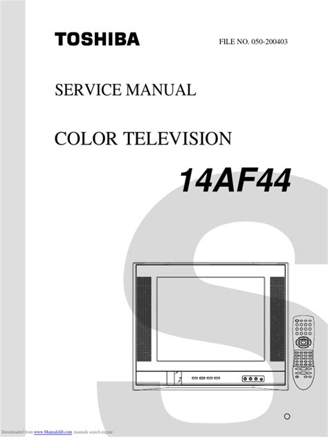 Toshiba 14af44 Color Tv Service Manual Download