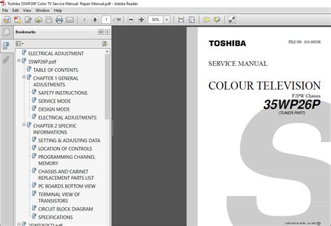 Toshiba 27af53 Color Tv Service Manual Download