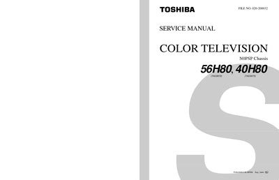 Toshiba Color Tv 40h80 56h80 Service Manual Download