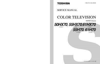 Toshiba Color Tv 50hx70 55hx70 61hx70 55h70 61h 70 Service Manual Download