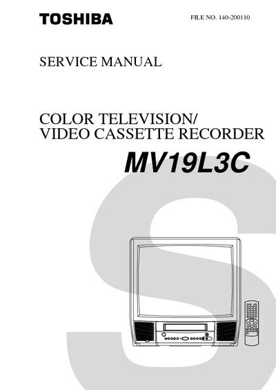 Toshiba Color Tv Video Cassette Recorder Mv19l3c Service Manual Download