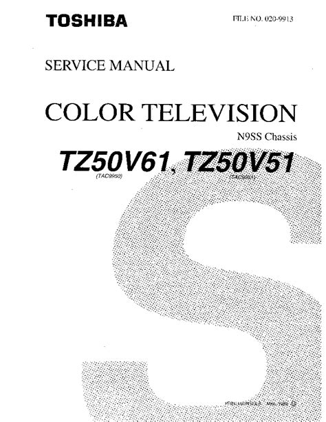 Toshiba Colour Tv Tz50v51 Tz50v61 Service Manual Download