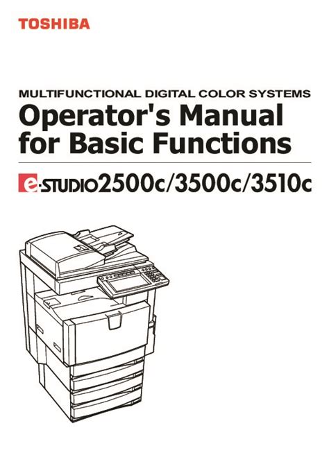 Toshiba Estudio 2500c 3500c 3510c Full Service Manual