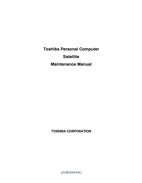 Toshiba Satellite A500d Pro A500d Service Manual Repair Guide