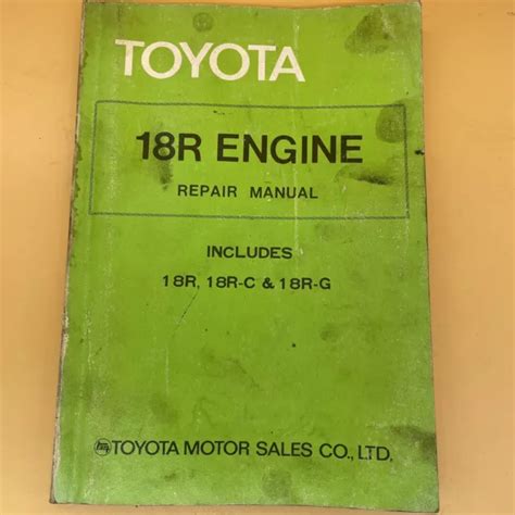 Toyota 18r 18r C 18r G Engine Workshop Service Repair Manual