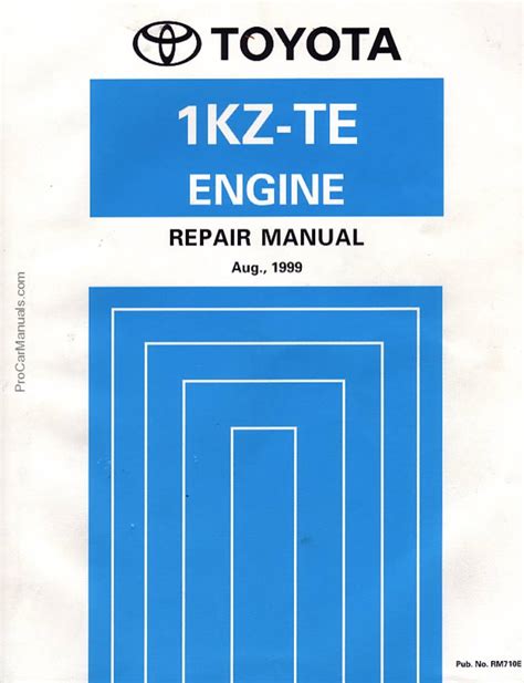 Toyota 1kz Te Engine Full Service Repair Manual 1999 Onwards