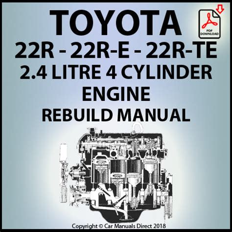 Toyota 22r E Engine Shop Manual 1983 1995