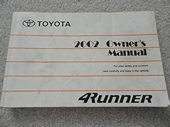 Toyota 4runner Owners Manual 1996 2002