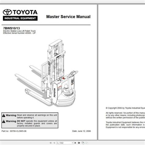 Toyota Forklift 7fgu 7fdu35 80 7fgcu35 70 Service Repair Manual