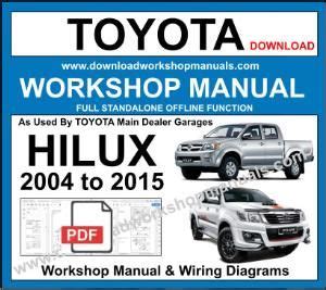 Toyota Hi Lux Diesel 2012 Workshop Manual