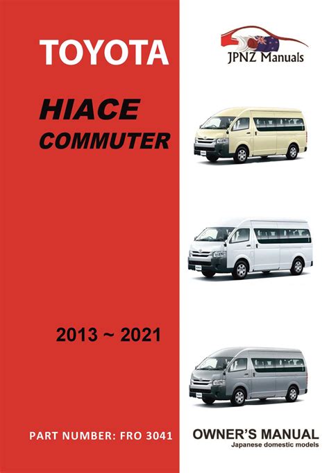 Toyota Hiace Owners Manual