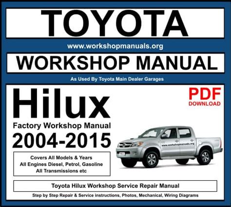 Toyota Hilux D4d Service Manual Download