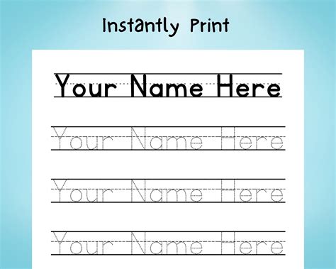 Tracing Name Printable