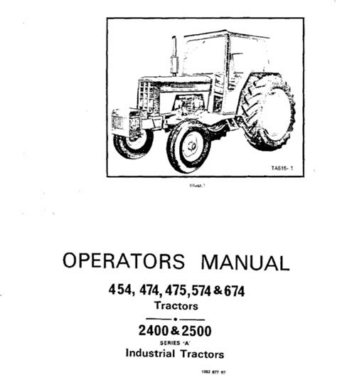 Tractor Manual For International 454