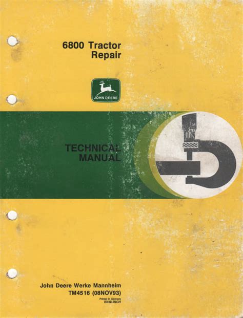 Tractor Service Manuals To John Deere 6800