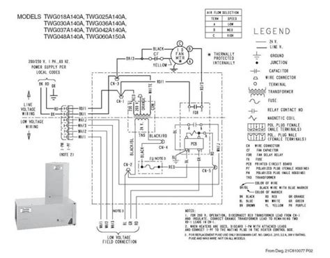 Trane Model Dcy036f1hoac Wiring Diagram